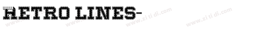 Retro Lines字体转换